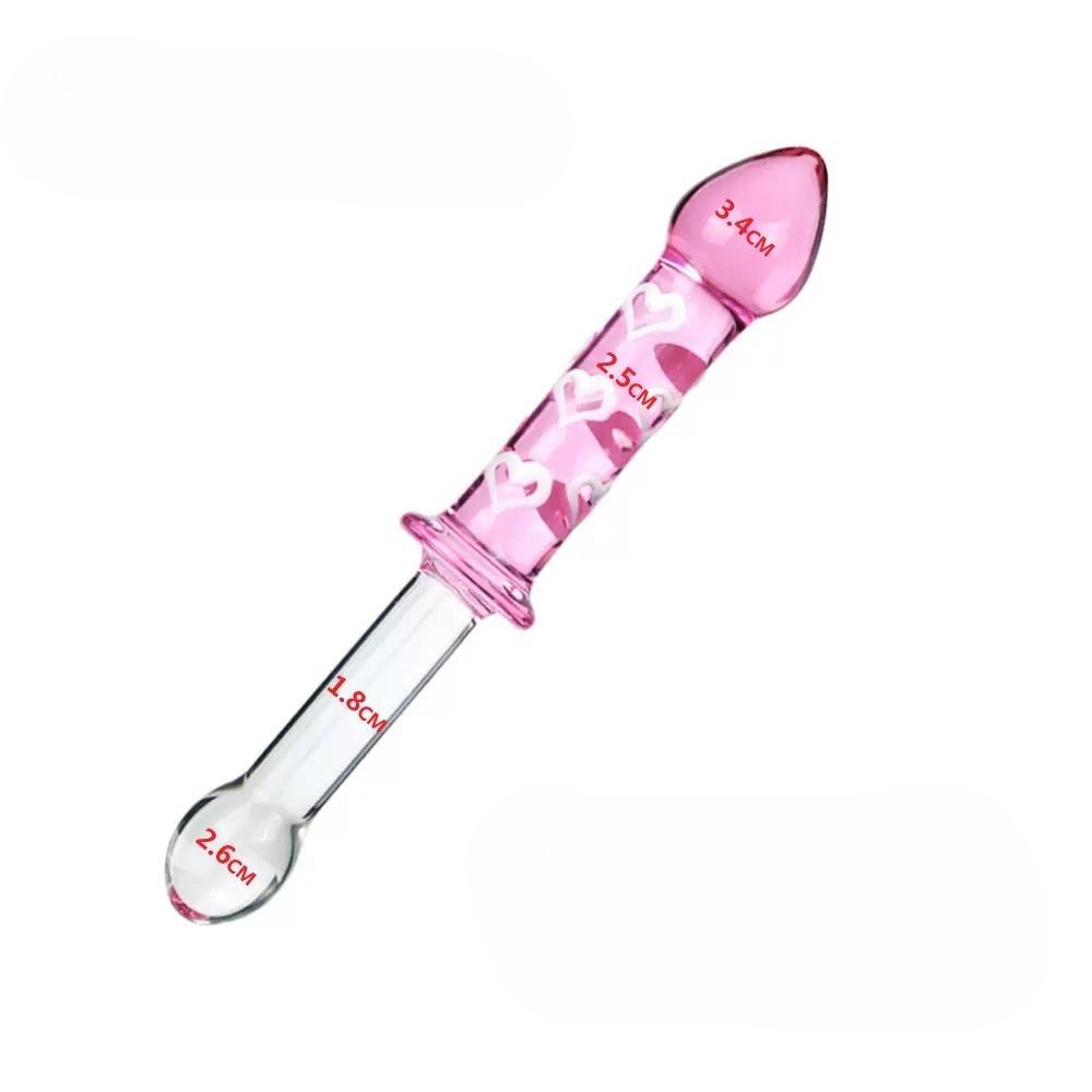 Vetro di Cristallo Rosa Trasparente Bianco Cuore Quantità Tappo