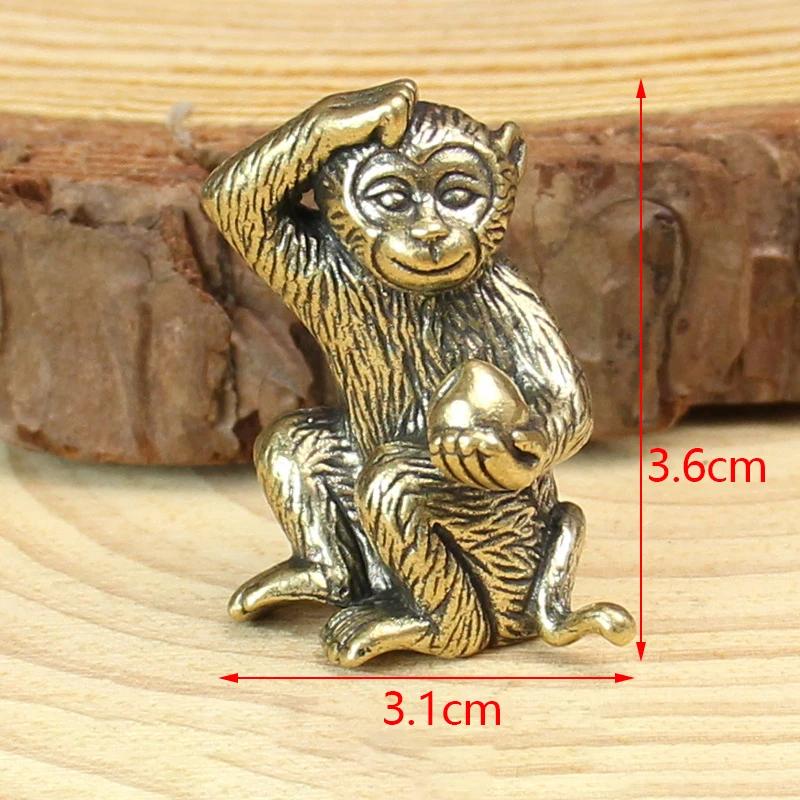 1PC Chinese New Year Ornament Sculpture Copper Miniatures Figurines Desk Decoration Pure Copper Animals Statue Ornament Home