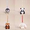 Plush Animal Keychain For Girls With Short Pile Fabric And Hanging Strap For Bags And Keys