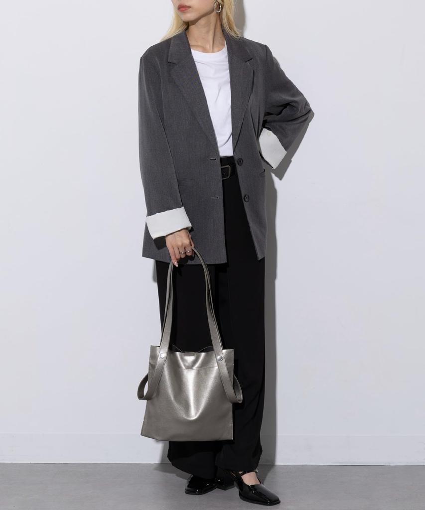 [SETUP7] [BEAURE] Cow Leather Tote Bag with 2 Handle Designs and Thin Gusset, B-22197 (Mini Size Special Order) 225500209 MULTIFREE