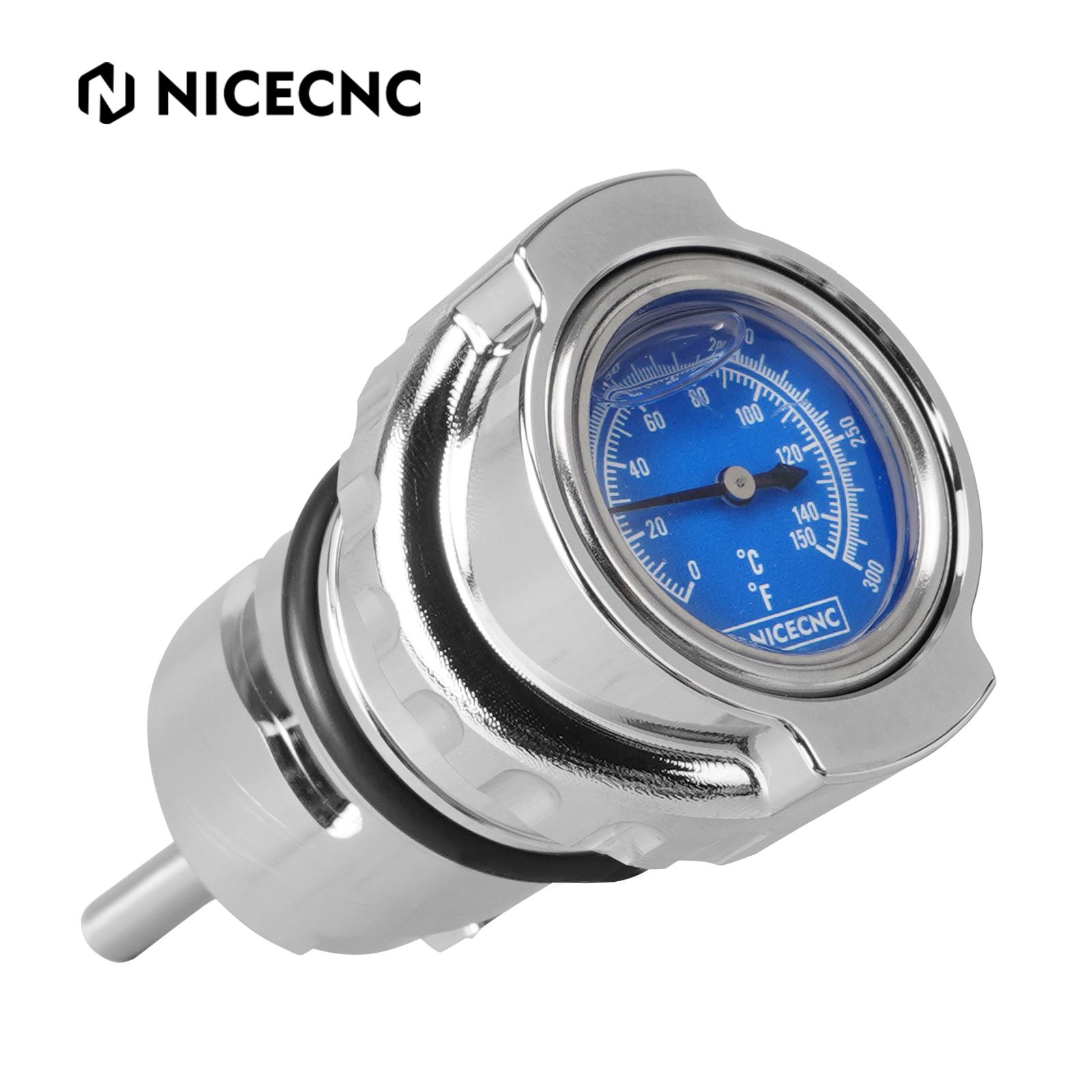 

For Harley Sportster 883 1200 Custom XL883C XL1200C 2004-2019 Oil Dipstick Temperature Gauge Iron 883 XL883N Iron 1200 XL1200NS срібний