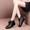 Thick-soled Soft Leather Cotton Boots Women's Versatile New Winter Non-slip Martin Boots Warm and Velvet Flat-bottomed Short Single Boots