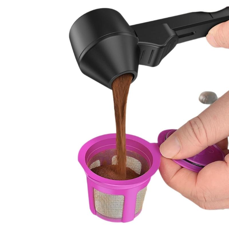 Reusable Coffee Scoops And Funnel Set 2 Tbsp Measuring Tool For Ground Coffee Protein Powder Leak Proof Ergonomic Designs