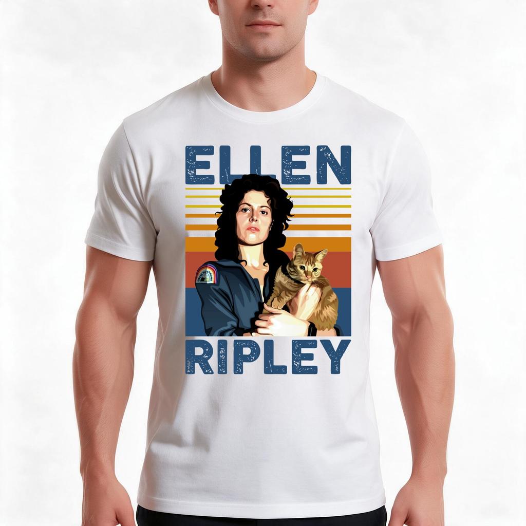 Ellen Ripley Tshirt Summer Casual Cotton Tee Oversized Streetwear Tops Vintage Graphic Print Loose Fit Short Sleeve
