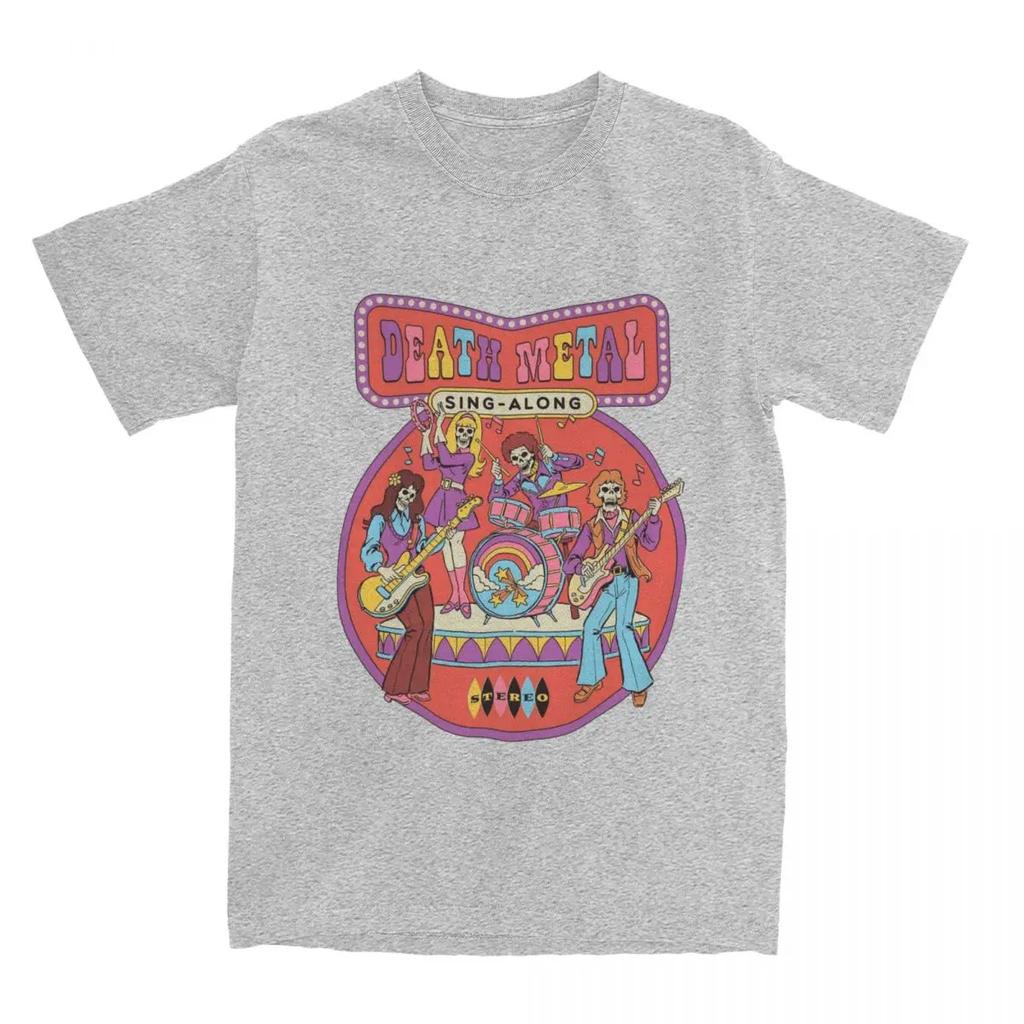 Real Death Metal Skull Band T Shirt Apparel Men Women's  Horror Skeleton Humor Art Tee Shirt Short Sleeve Clothes