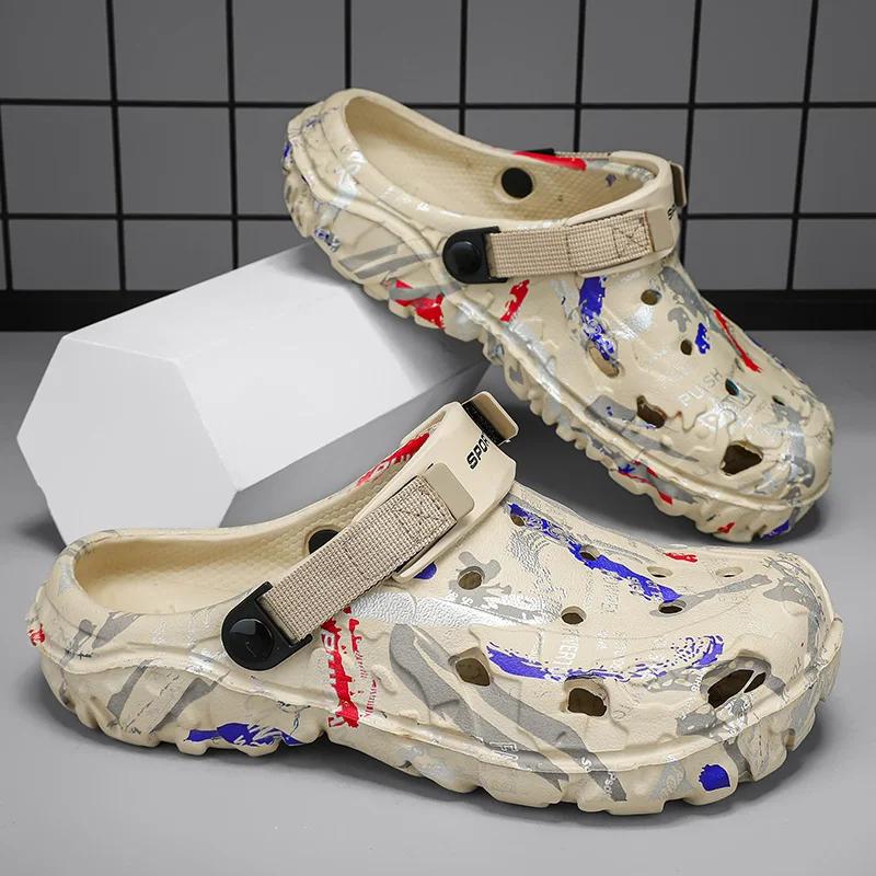Sommer Herren Hausschuhe Camouflage Plateau Outdoor Clogs Schuh Damen Strandsandalen Herren Weiche EVA Indoor Zuhause Pantoletten Liebhaber Flip Flops