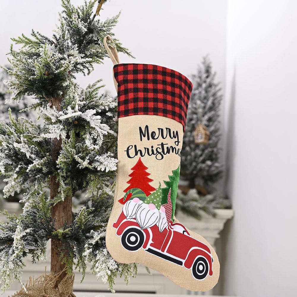 

Enchanting Santa Forest Car Christmas Stockings Perfect For Kids Holiday Gifts
