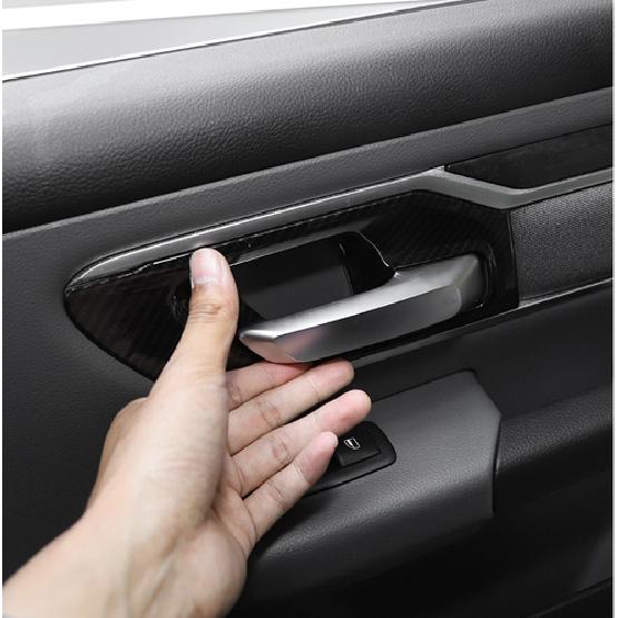 Carbon Fiber ABS Inner Side Door Handle Cover trim For - Dodge Ram 1500