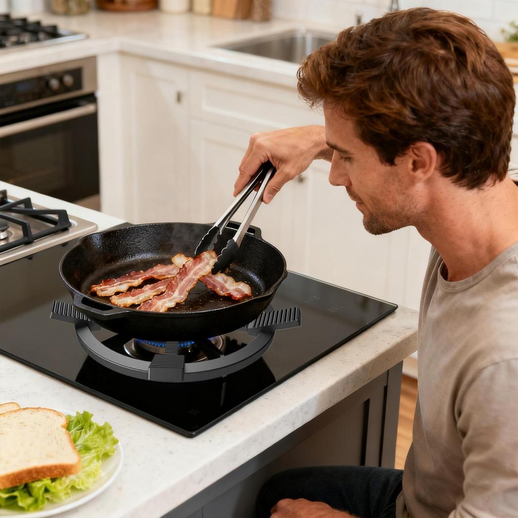 Stove Support Ring Non Slip Claws Stove Holder Stand Pot Rack For Kitchen Restaurant Cooking Outdoor Camping Daily Meal Party