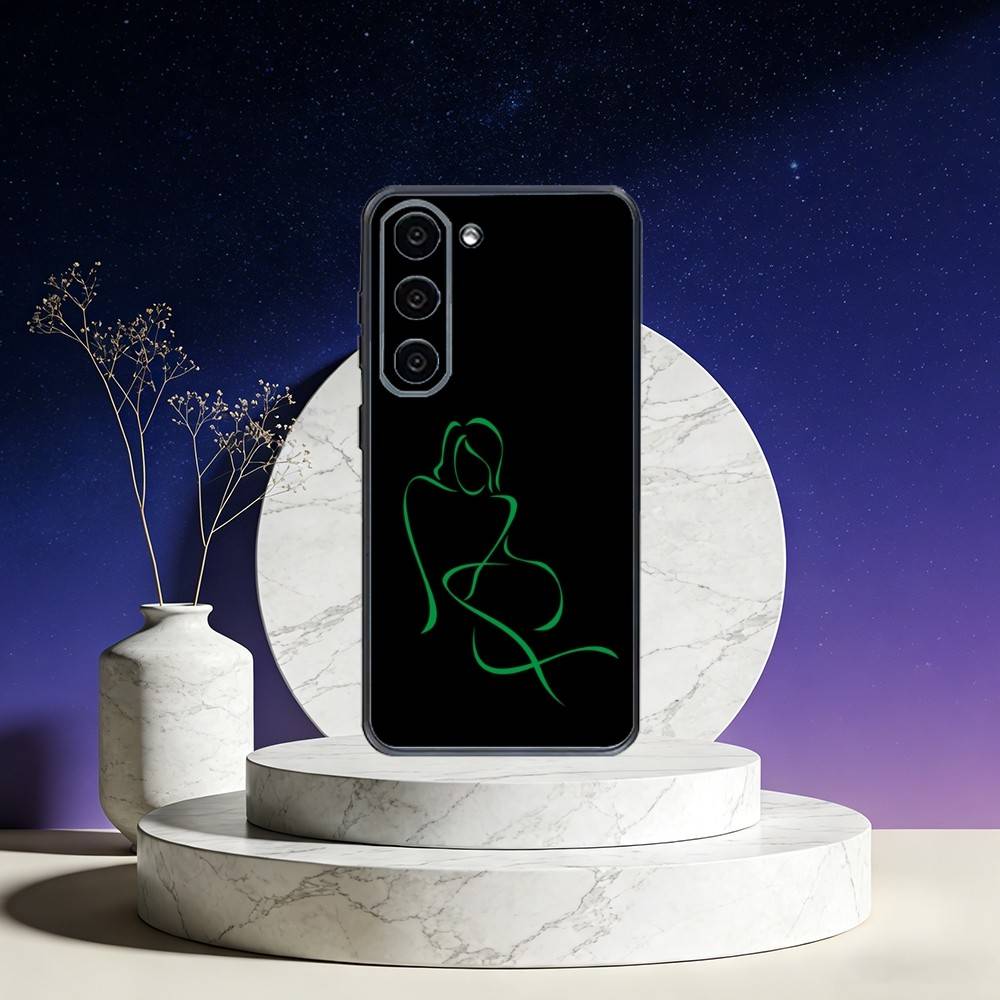 Sexy Body curve Art Phone Case For Samsung Galaxy A73,A72,A71,A70,A53,A52,A51,Others Soft Black Cover