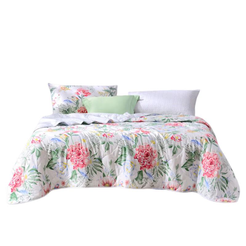 FUANNA Seven-Hole Antibacterial Floral Print Summer Quilt
