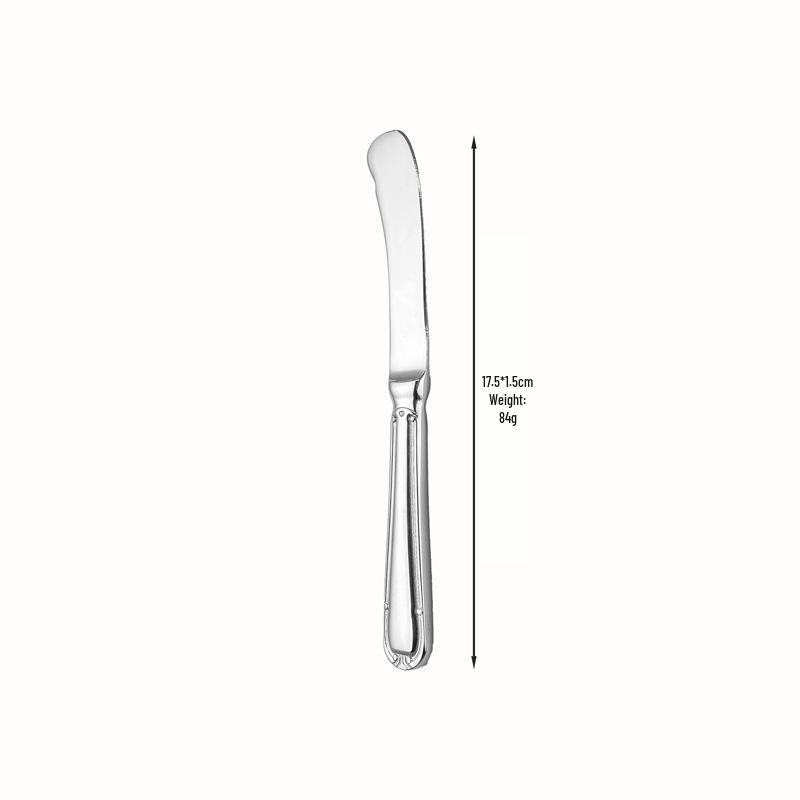304 Stainless Steel Retro Carved Handle Butter & Cheese Knife Set