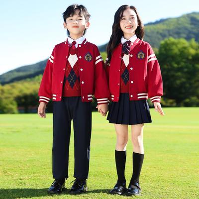 Windjacken-Set für Kinder: Dreiteilige Herbst-/Winteruniform für Grundschule und Kindergarten (Sportbekleidung)