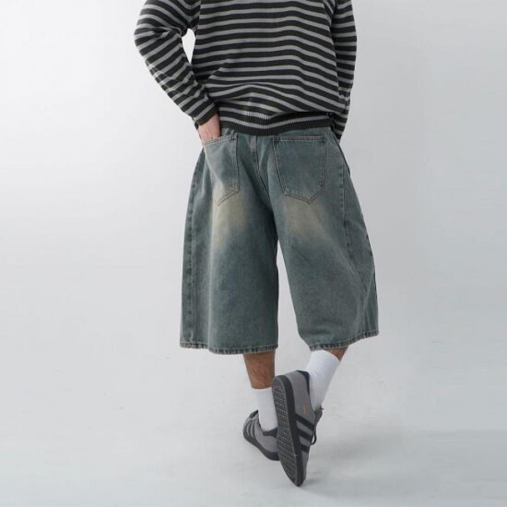 Onl Men Pin Tuck 7 8 Denim Bermuda Pants