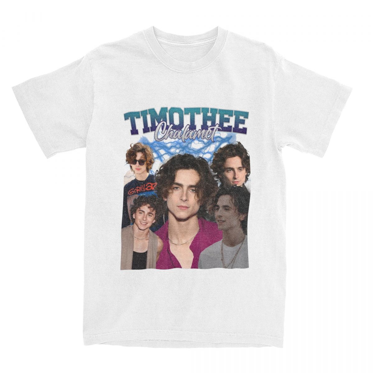 GUOYAN TOP Heren T-shirt Timoth&eacute;e Chalamet Film Vintage 100% Katoen T-shirts Korte Mouw T-shirt Ronde Hals Tops Grafisch M