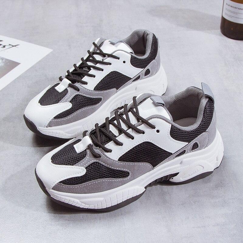 

Новые модные женские повседневные туфли из замши и кожи на платформе женские кроссовки женские белые кроссовки Chaussure Femme Yyj136