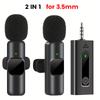 New Wireless Lavalier Microphone Portable Audio Video Recording Mini Mic for iPhone Android Live Broadcast Gaming Phone Mic