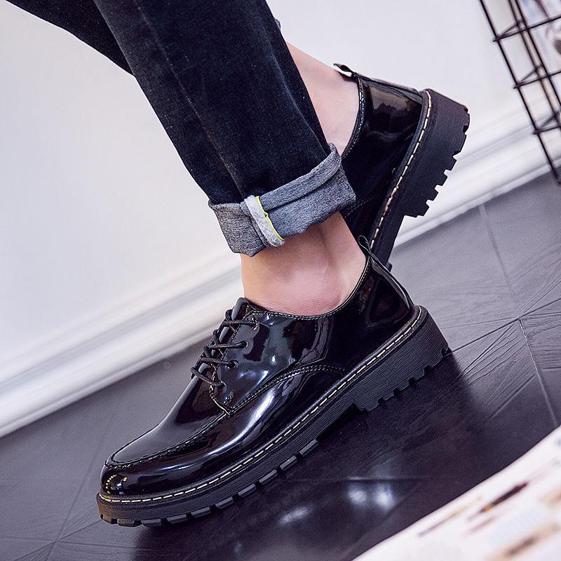 Mode Rutschfest Schwarz Arbeit Schnürschuhe Höhe Erhöhend Herren Lederschuhe Im Angebot PU Luxus Ausverkauf Slipper Neu Retro Herren Freizeitschuh