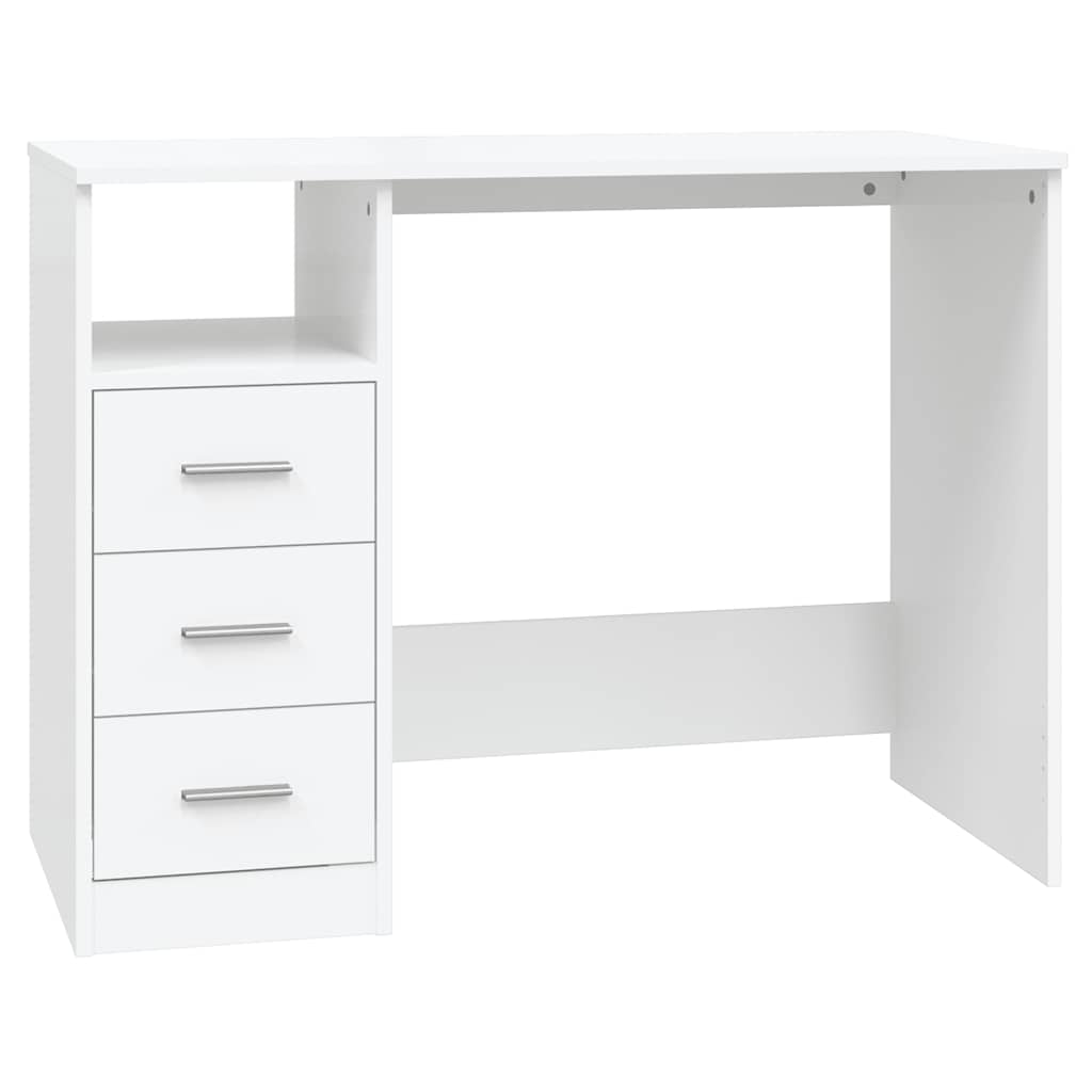 Scrivania con Cassetti Bianca 102 x 50 x 76 cm Legno Ingegnerizzato