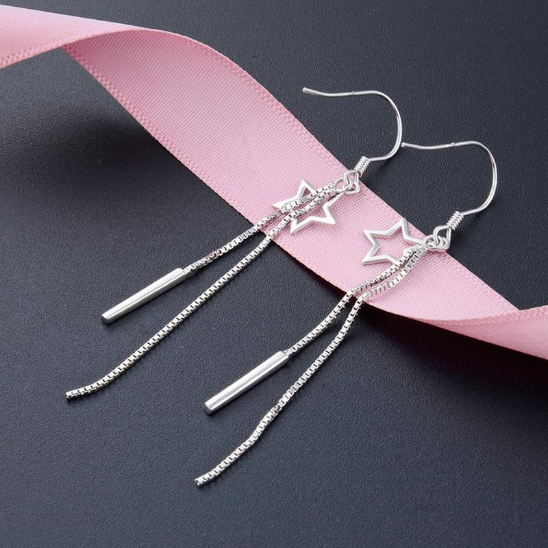 Pendientes Lindon de plata de ley 925, pendientes colgantes para mujer, regalos de fiesta de boda
