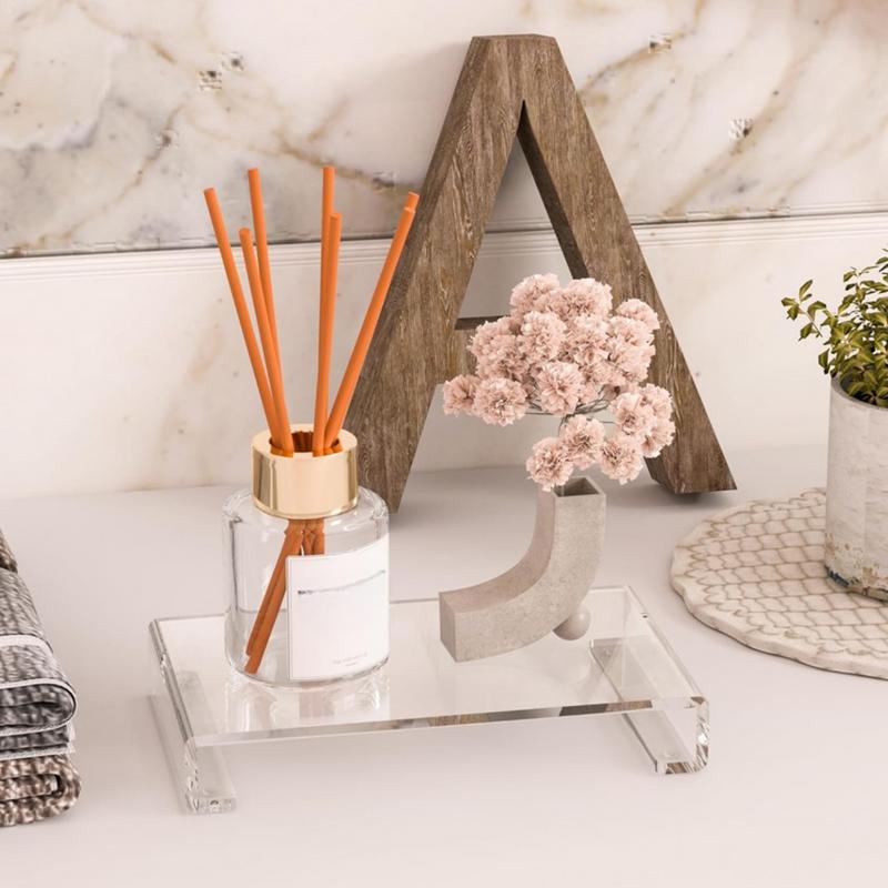 Acryl Tablett Podestständer Badezimmerdeko, Kristallklare Display-Erhöhungen Küche, Seifenablage für Theke, Spüle, Waschtisch