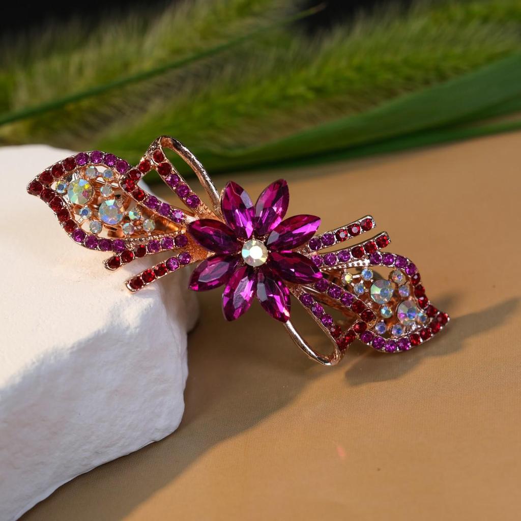 Korean Crystal Hair Clip: High-End Women's Ponytail Headdress – Versatile, Fresh, Sweet Style