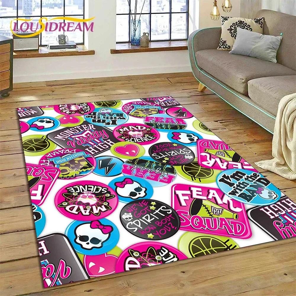 Cartoon Monster High Draculaura Vampire Carpet Rug for Bedroom Living Room Home Sofa Decoration,Child Game Large Decor Floor Mat