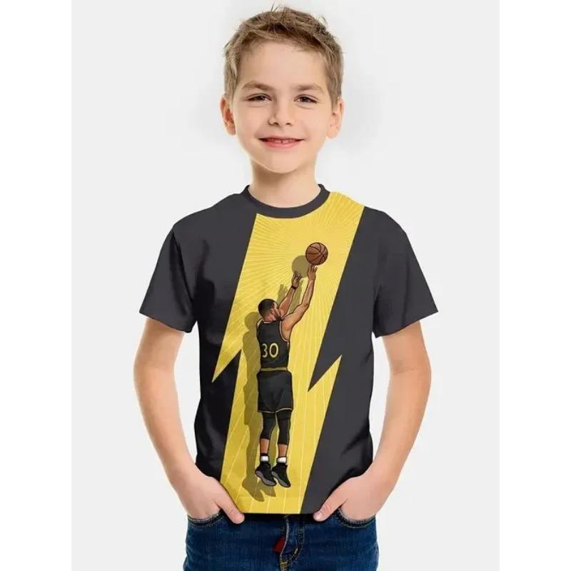 Children's Clothing Boys Tshirt Short Sleeve Girl T-Shirt 3D Cartoon Casual Round Neck Tees Kids Summer Clothes Tops