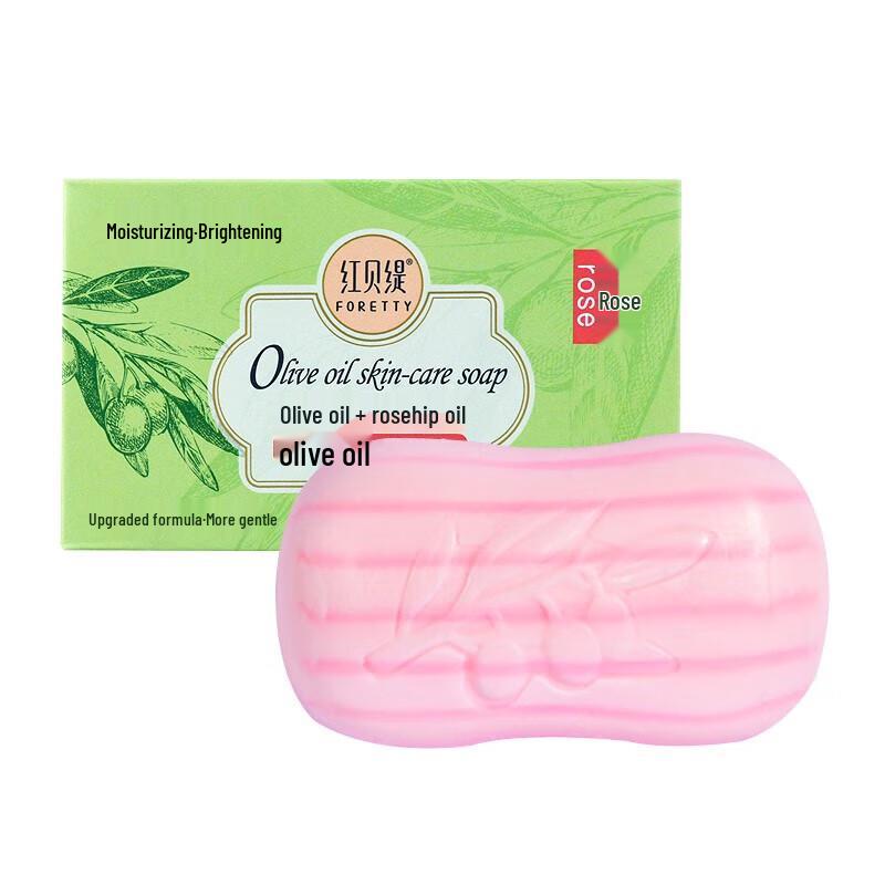 Foretty Olive Oil Moisturizing Rose Soap (3-Pack)