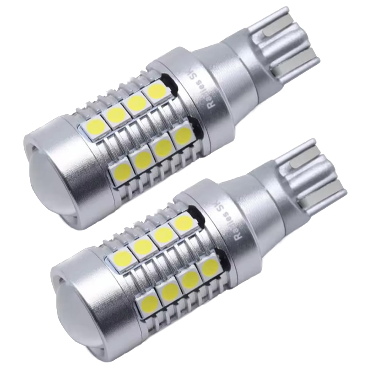 

Задний фонарь T16 T10 Взрывной светодиод Белый Габаритный номерной знак Скрытый корпус Проекторная линза 5200 лм 2 светодиода Radies SK серебряный