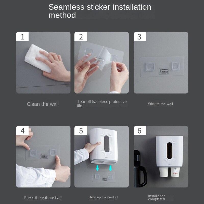 Disposable Cup Holder Double-barrel Cup Dispenser Water Dispenser Storage Paper Cup Holder Automatic Cup Dropper Paper Cup Storage Rack