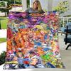 Street Fighter Retro Game Gamer Weiche Plüschdecke, Flanelldecke, Überwurfdecke für Wohnzimmer, Schlafzimmer, Bett, Sofa, Picknick-Abdeckung