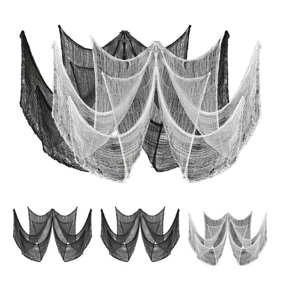 5 ks halloweenská pavučina odolná proti roztržení strašidelná realistická závěsná pavučina pro halloweenskou výzdobu strašidelného domu