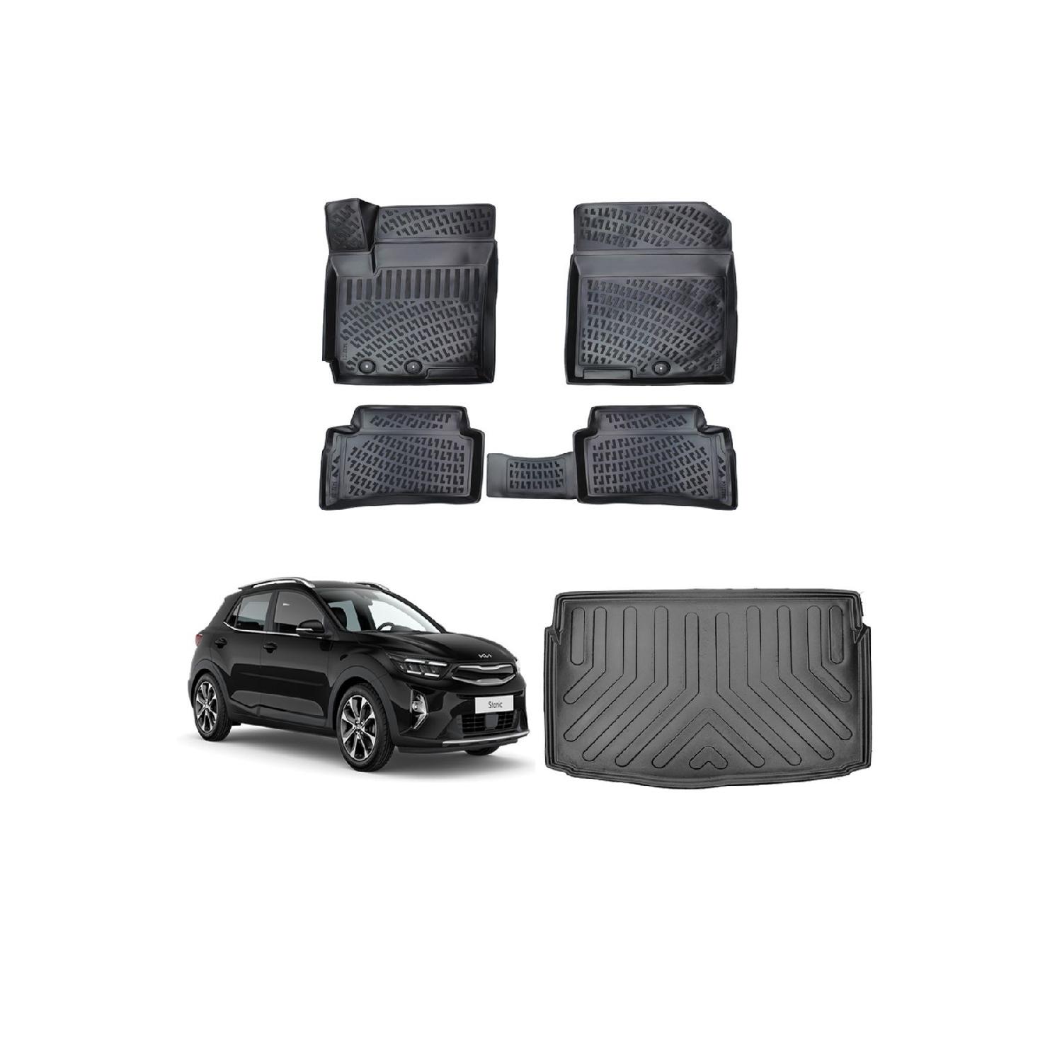

Kia Stonic 2021 3d Коврик для пола и багажника Pool Black