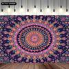 Bohemian Mandala Tapestry Wall Hanging Boho Flower Decor Moroccan Indian Ethnic Artwork Poster for Living Room Bedroom Decoratio
