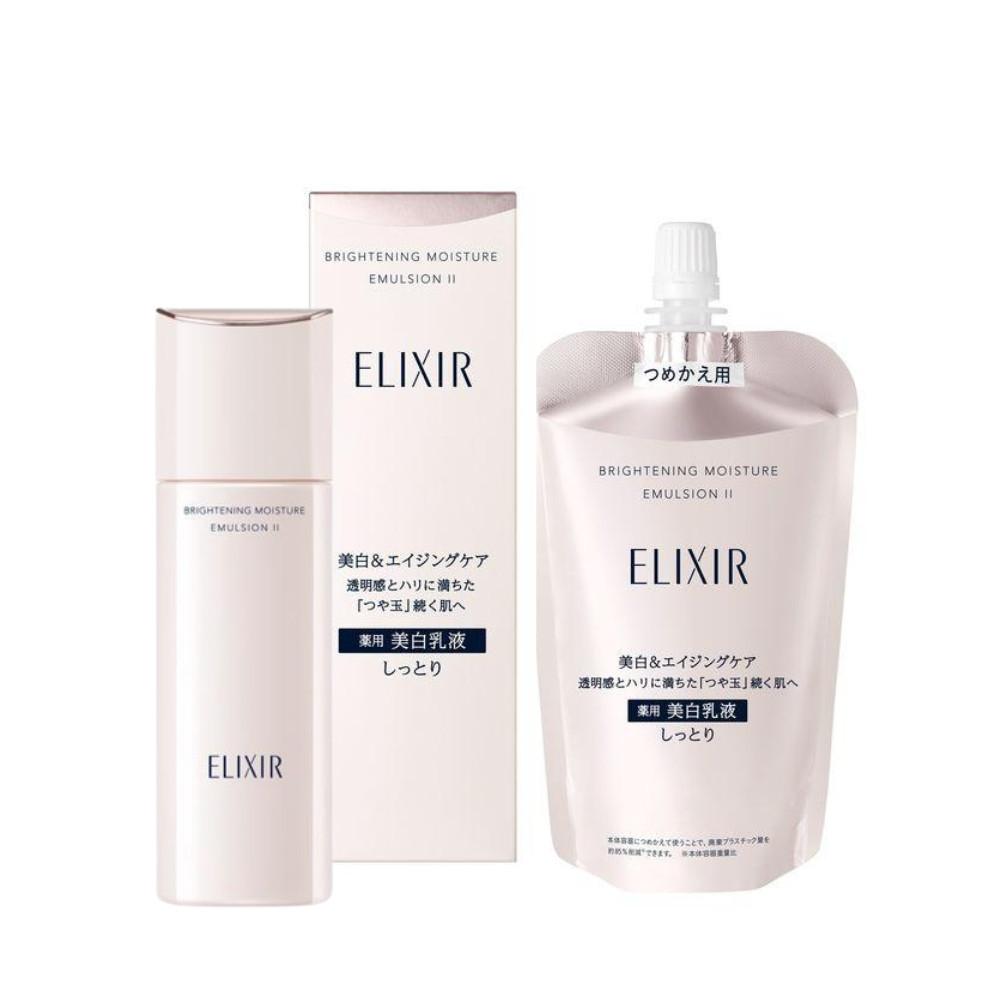 Shiseido Elixir White Brightening Emulsion WT II Moist 130mL  Refill 110mL