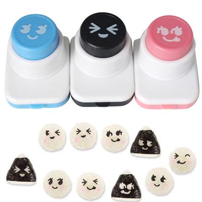 Cartoon Rice Ball Molds Diy Smiling Face Shape Seaweed Cutter Bento Sushi Tools