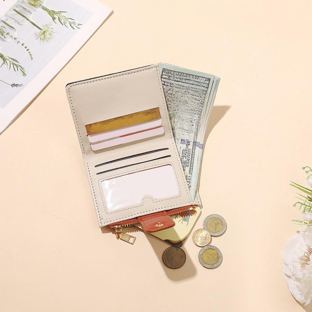 Damen Geldbörse Kurz, Nische, Klein, Frisch, Zero Wallet für Damen, High-End-Feeling