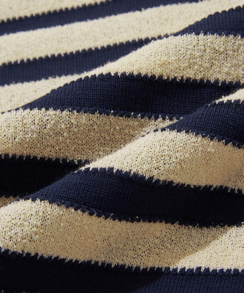 PENFIELD Round Neck Striped Short Sleeve Knit Navy_Fs2Nt60U
