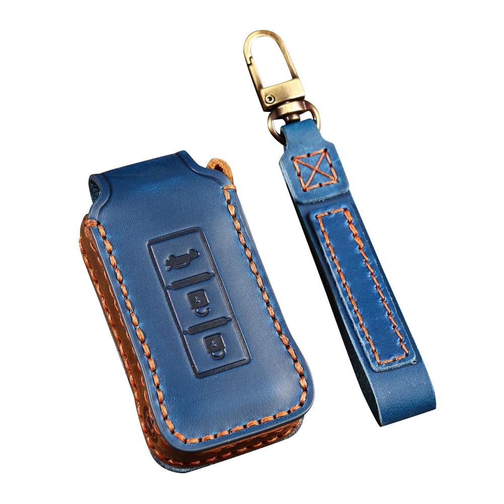 Kinotaka Smartnøkkelveske, For Mitsubishi / Nissan, Premium ekte skinn, Delica D5, Outlander,