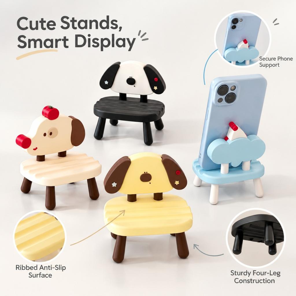 Creative Animal Chair Stand Decorative Ornament for Desk and Shelf Decor