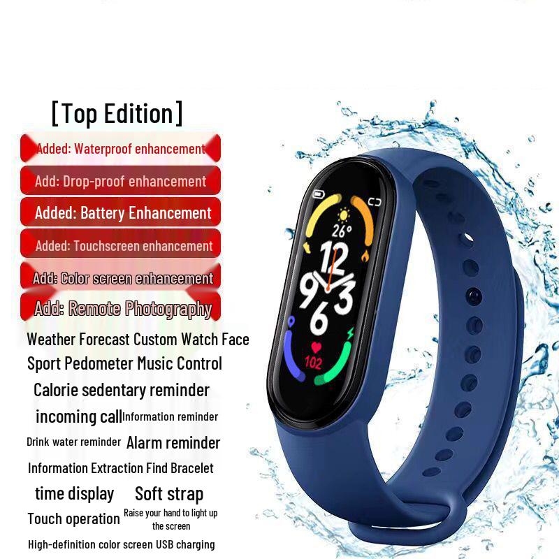 Unisex Smart Sports Bracelet with Pedometer, Health & Sleep Monitor, Vibration Alarm & Multifunction Watch