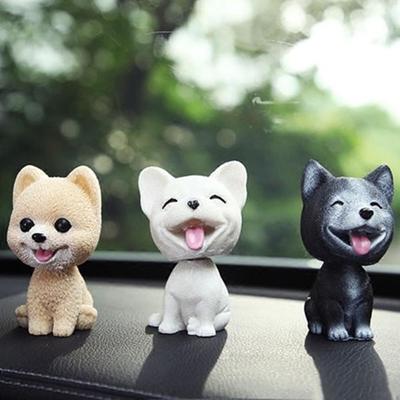 Yeni Sallayan Baş Köpek Süsü Sevimli Baş Sallayan Dekorasyon Hediye Araba İç Mekan Reçine Köpek Dekorasyonu