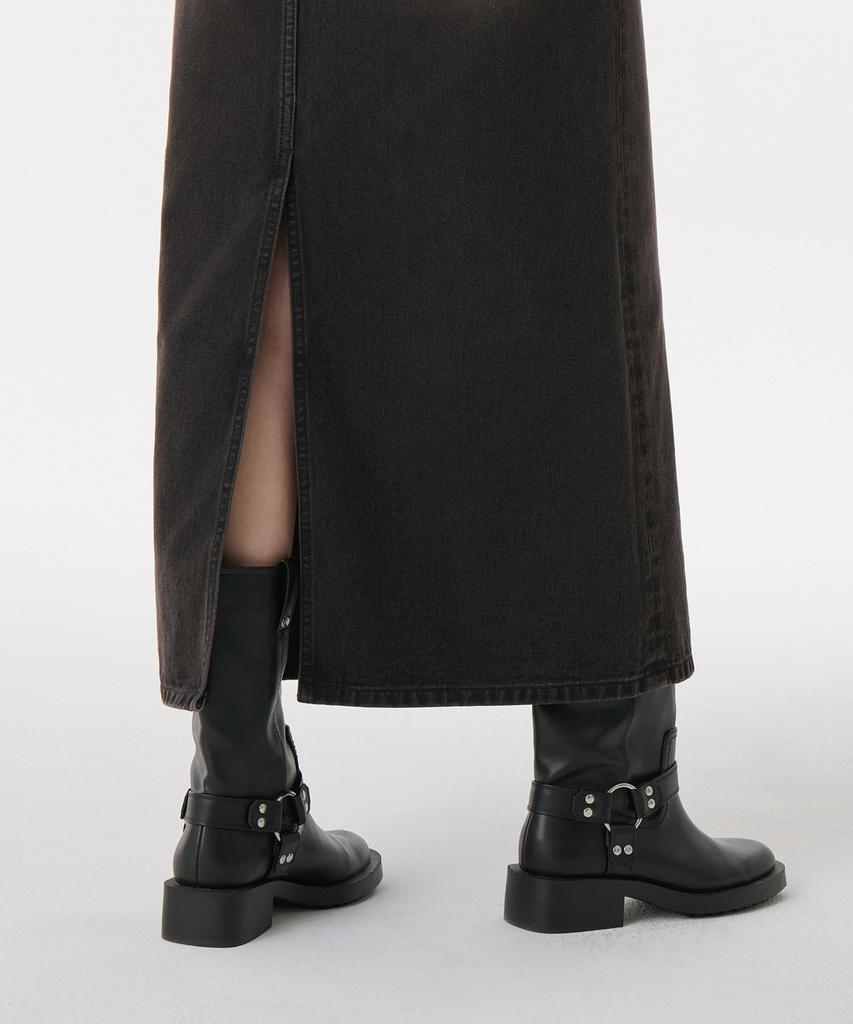 Musinsa Standard Woman Women'S Denim Maxi Skirt [Rusty Black]