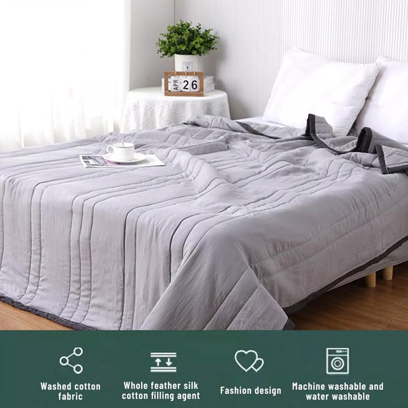 Summer Cool Air Conditioning Quilt Soft Comfortable Bed Blanket Summer Cooler Quilt Kids Adult Single Double Thin Quilt