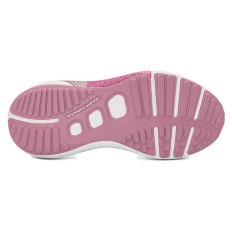 Under Armour HOVR Phantom 3 Lace Up Cushioned Low Top Running Shoes Women Pink White 3025517-604