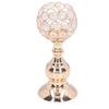 Crystal Candle Holder Hollow Carved Design Elegant Style Electroplating Process Fine Polishing