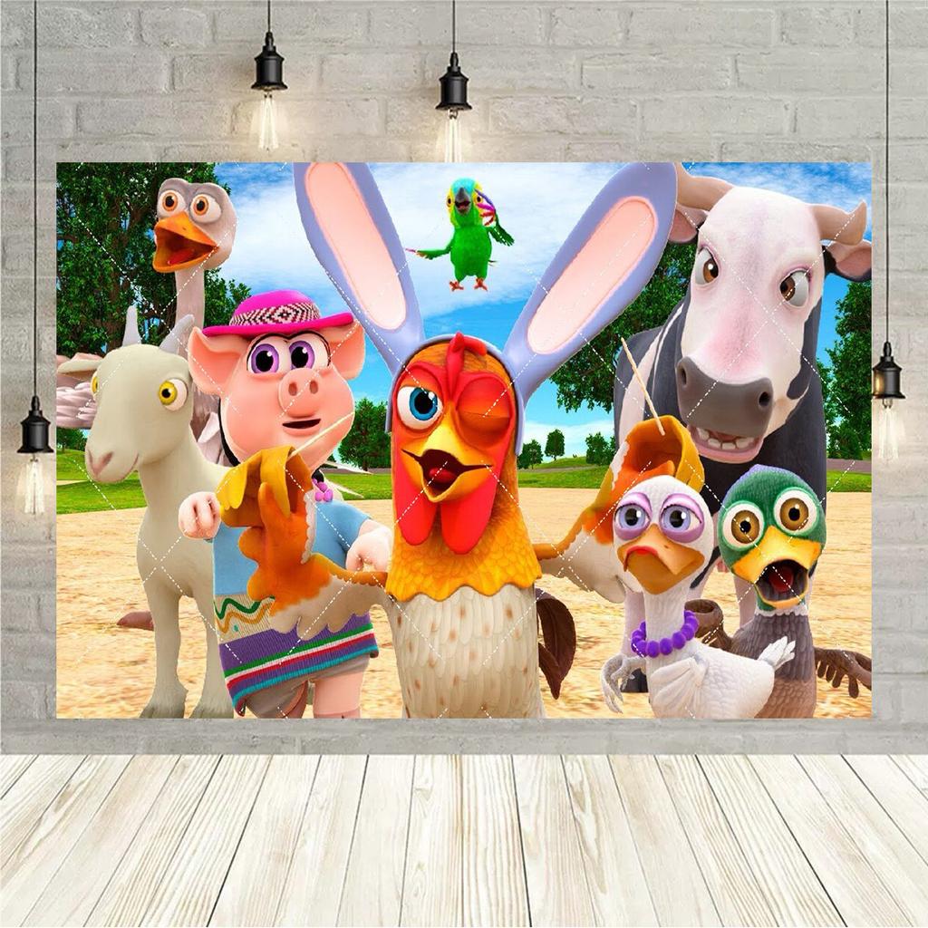 Green Grass Farm Theme Party Decoration Background La Granja De Zenon Backdro Photo Backdrop Kids 1st Birthday Baby Shower