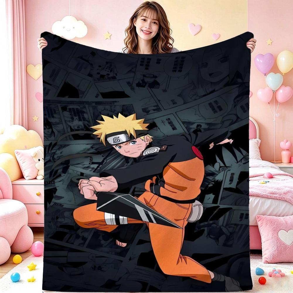 Naruto Pose Anime Printed Blanket Ultra Soft Throw Blanket For Office Sofa Home Decor Halloween Gift