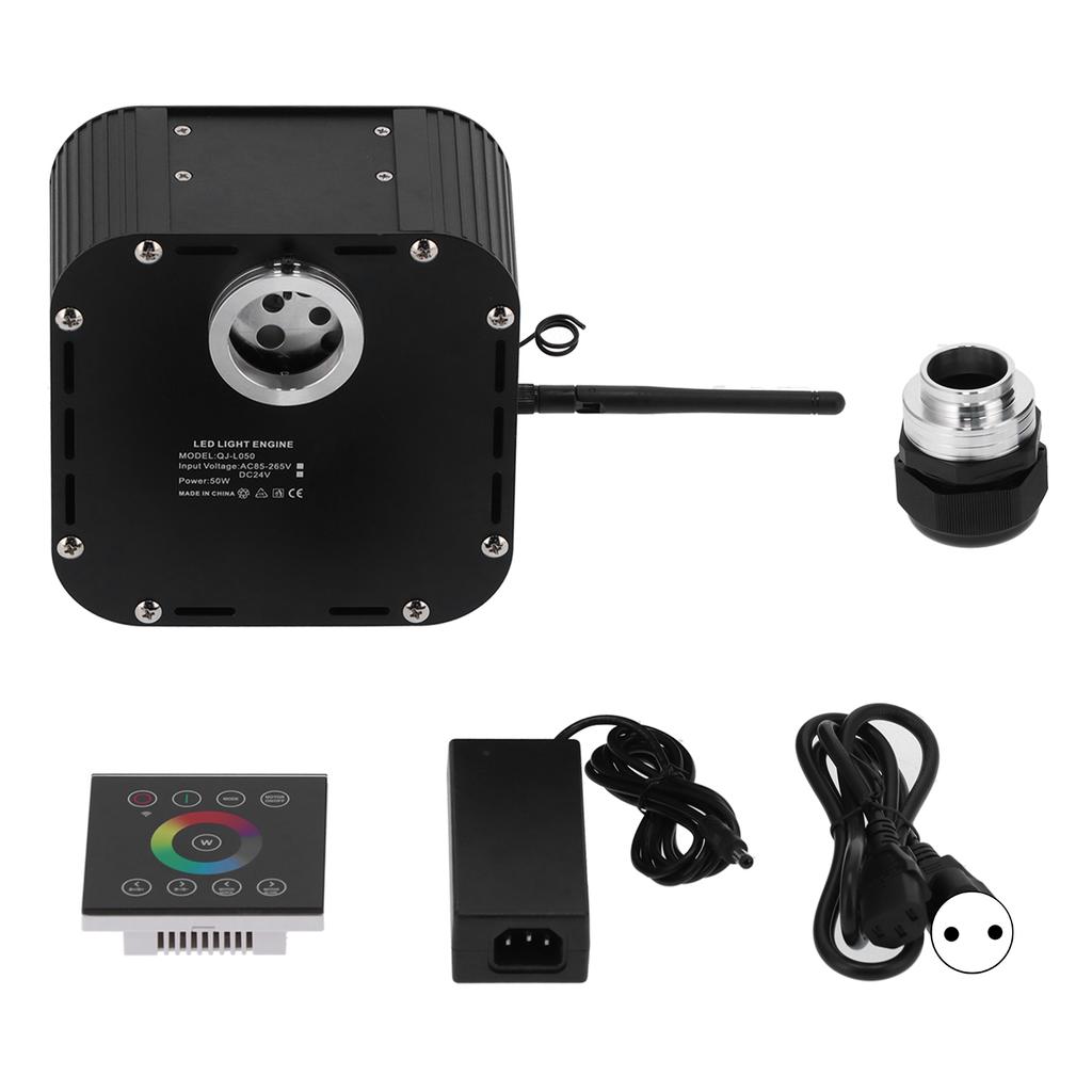 50W LED RGBW Fiber Optic Light Kit with Touch Controller Bluetooth/APP Control Indoor DecorationUK